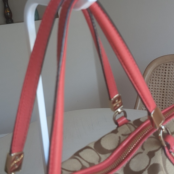 Coach signature brown/red bag - Picture 6 of 10